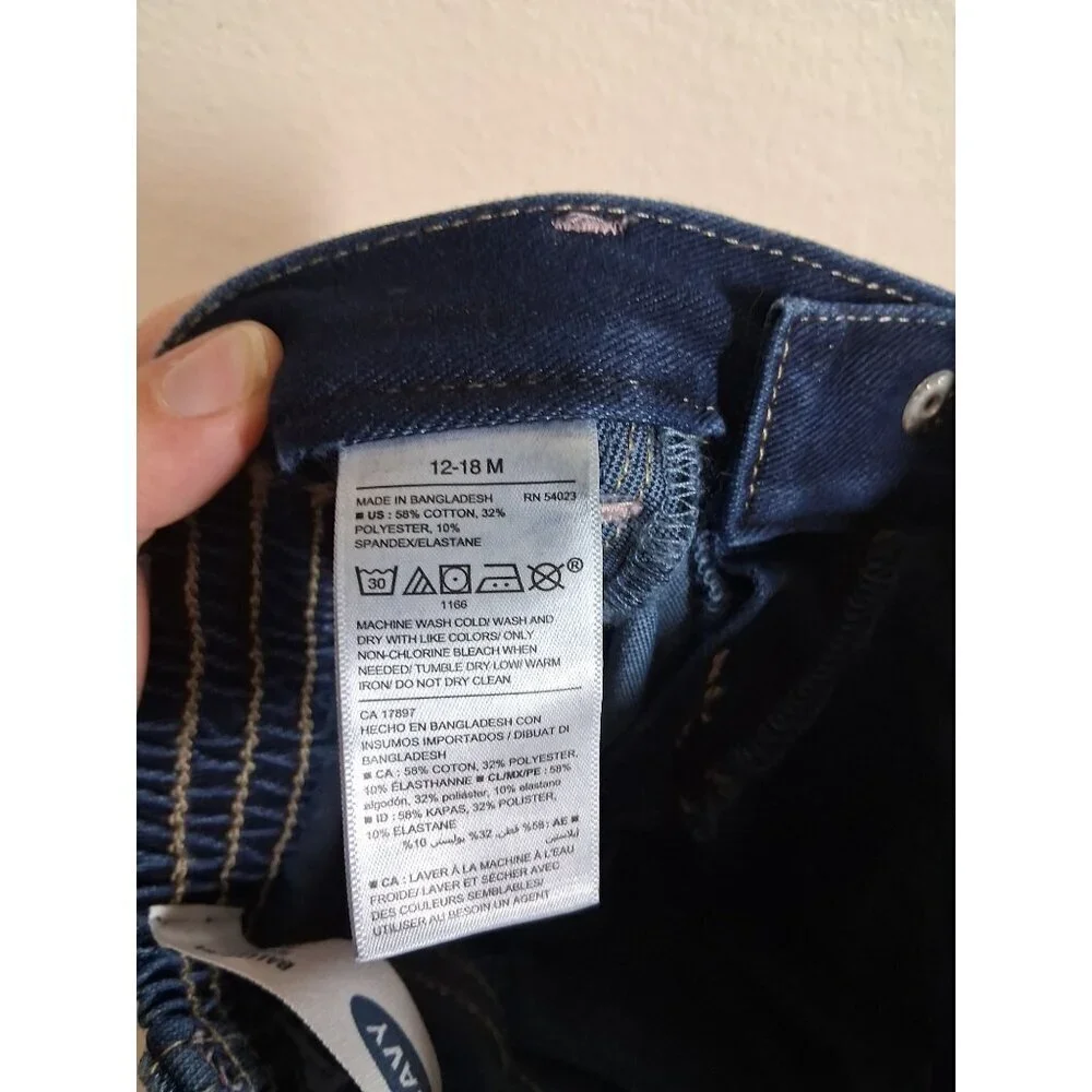 NWT Old Navy Denim Blue Jeans Ballerina Jeggings Girls Size 12-18 Months